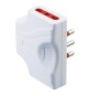 ADATTATORE ULTRAPIATTO TRIPLO SERIE 'EMILIA EXTRA PIATTA' presa 2P+T 10/16A - spina 2P+T 16A / bianco