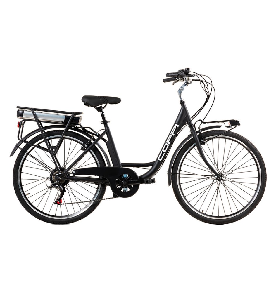 BICICLETTA ELETTRICA 'RIVIERA' COPPI 250 W - ruote da 26 - nera