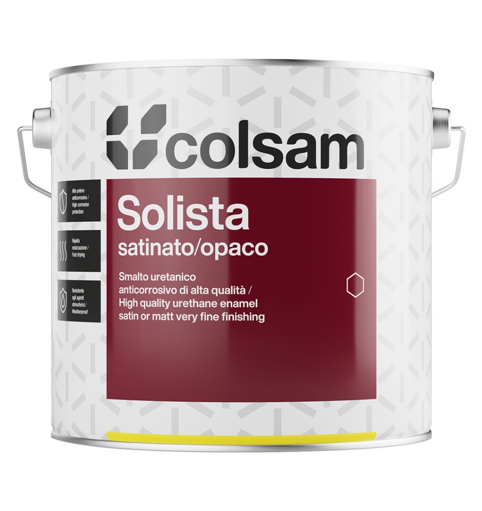 SMALTO SINTETICO SATINATO 'SOLISTA' Lt. 0,750 Bianco