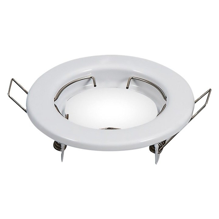 PORTAFARETTO LED FISSO IN METALLO cromato - diametro 93 x h.27 mm