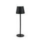 LAMPADA LED RICARICABILE DA TAVOLO AURORA NERO