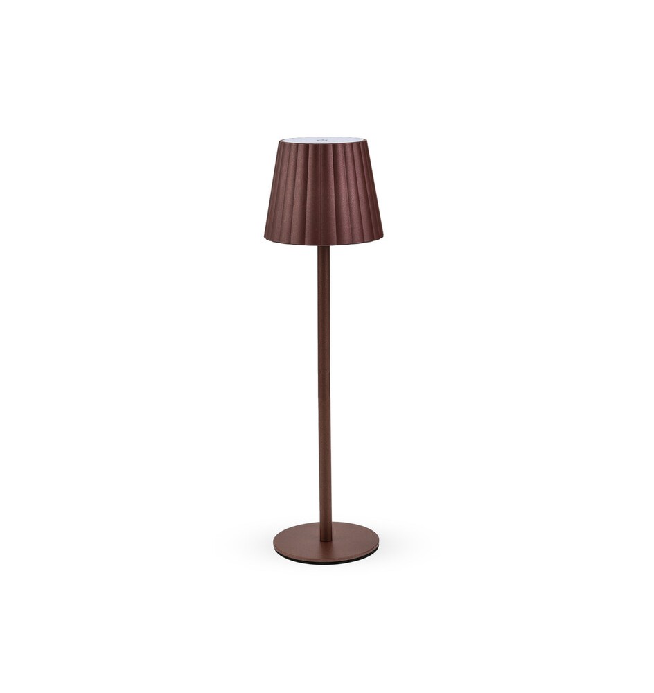 LAMPADA LED RICARICABILE DA TAVOLO AURORA RUGGINE