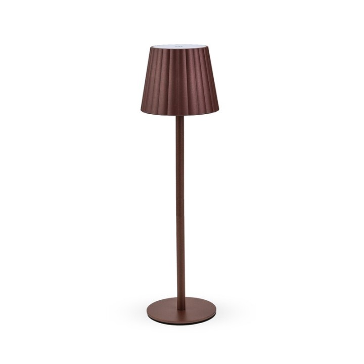 LAMPADA LED RICARICABILE DA TAVOLO AURORA RUGGINE