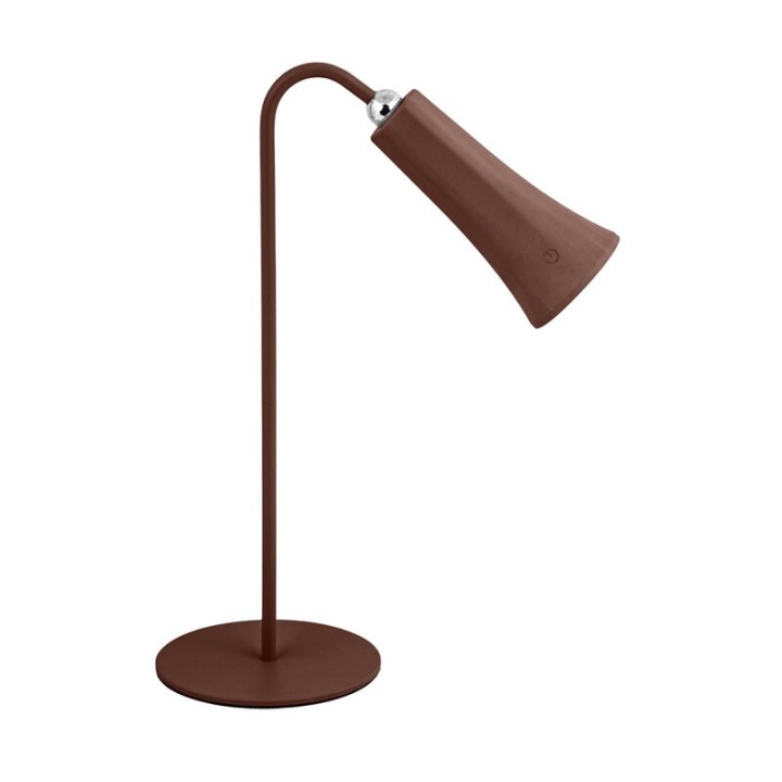 LAMPADA LED RICARICABILE DA TAVOLO ALICE RUGGINE