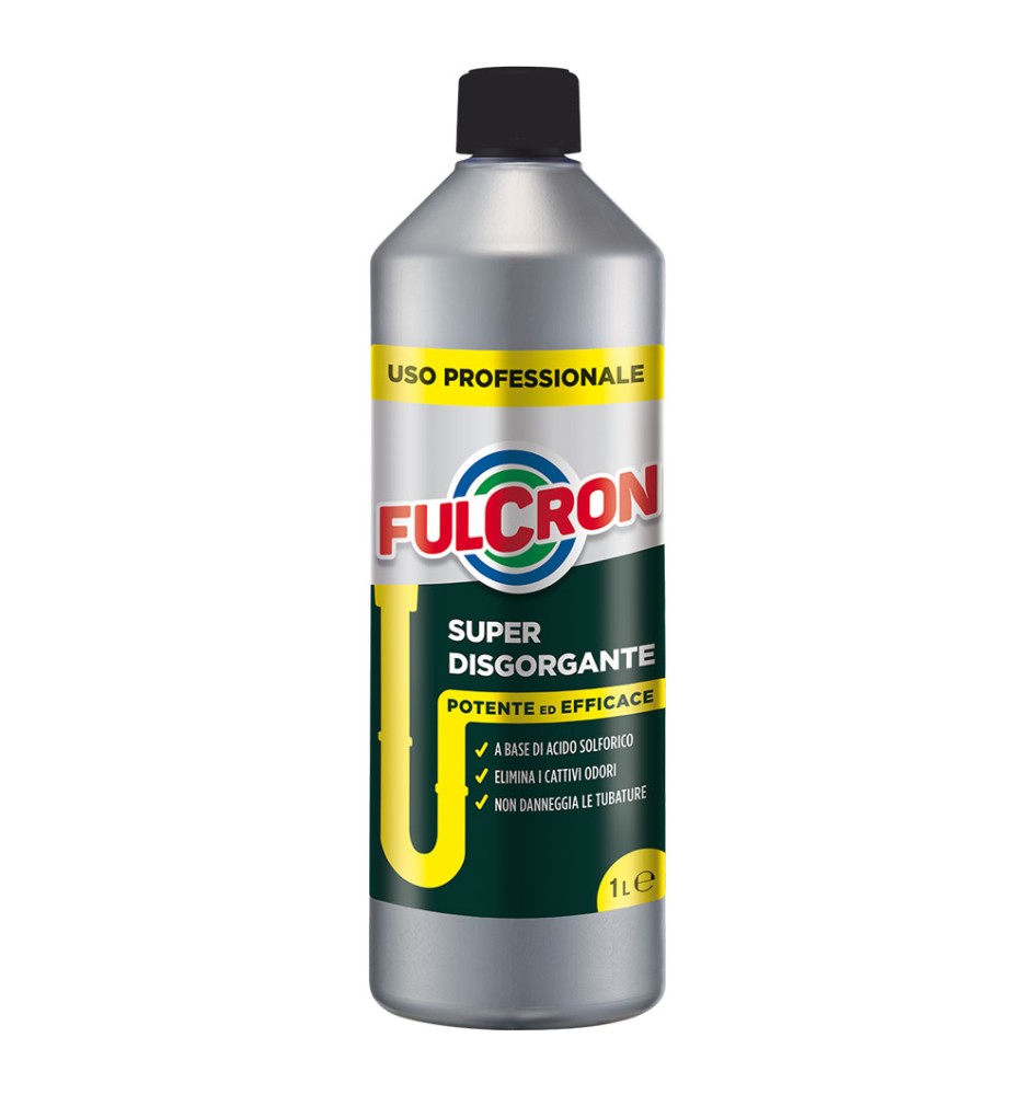 DISGORGANTE LIQUIDO PROFESSIONALE PER TUBATURE 'FULCRON' lt 1