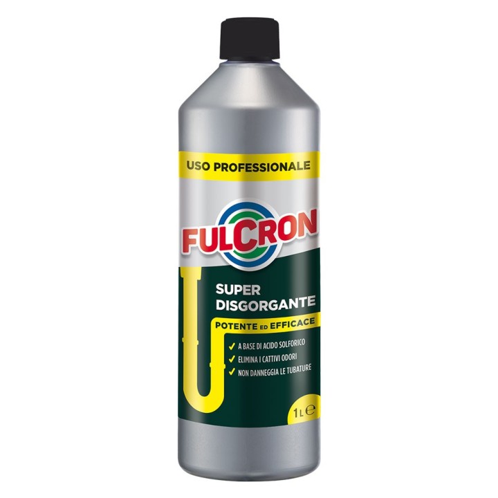 DISGORGANTE LIQUIDO PROFESSIONALE PER TUBATURE 'FULCRON' lt 1