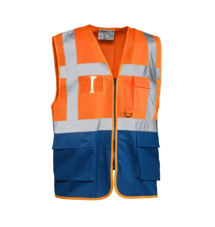 GILET ALTA VISIBILIT ARANCIO/BLU LASER TG.3XL