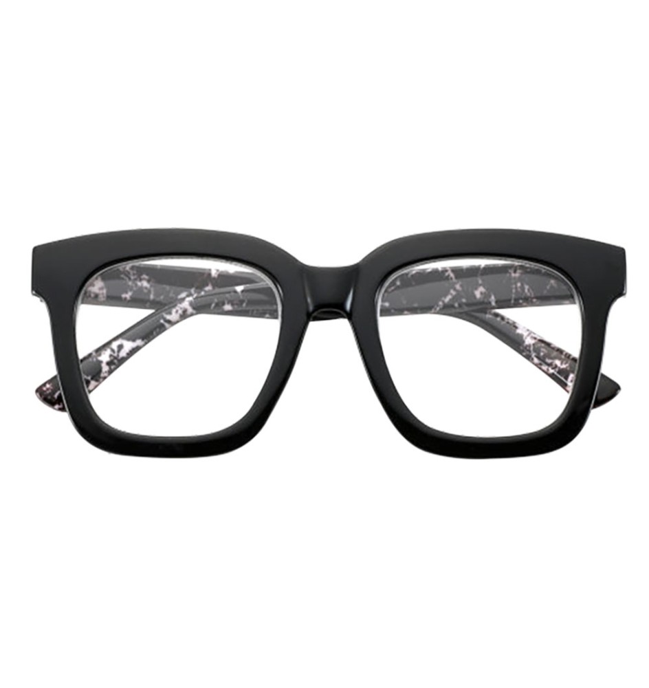 OCCHIALI PER LETTURA MODELLO 'SOUTH CAROLINA NERO MARMORIZZATO' + 1,0