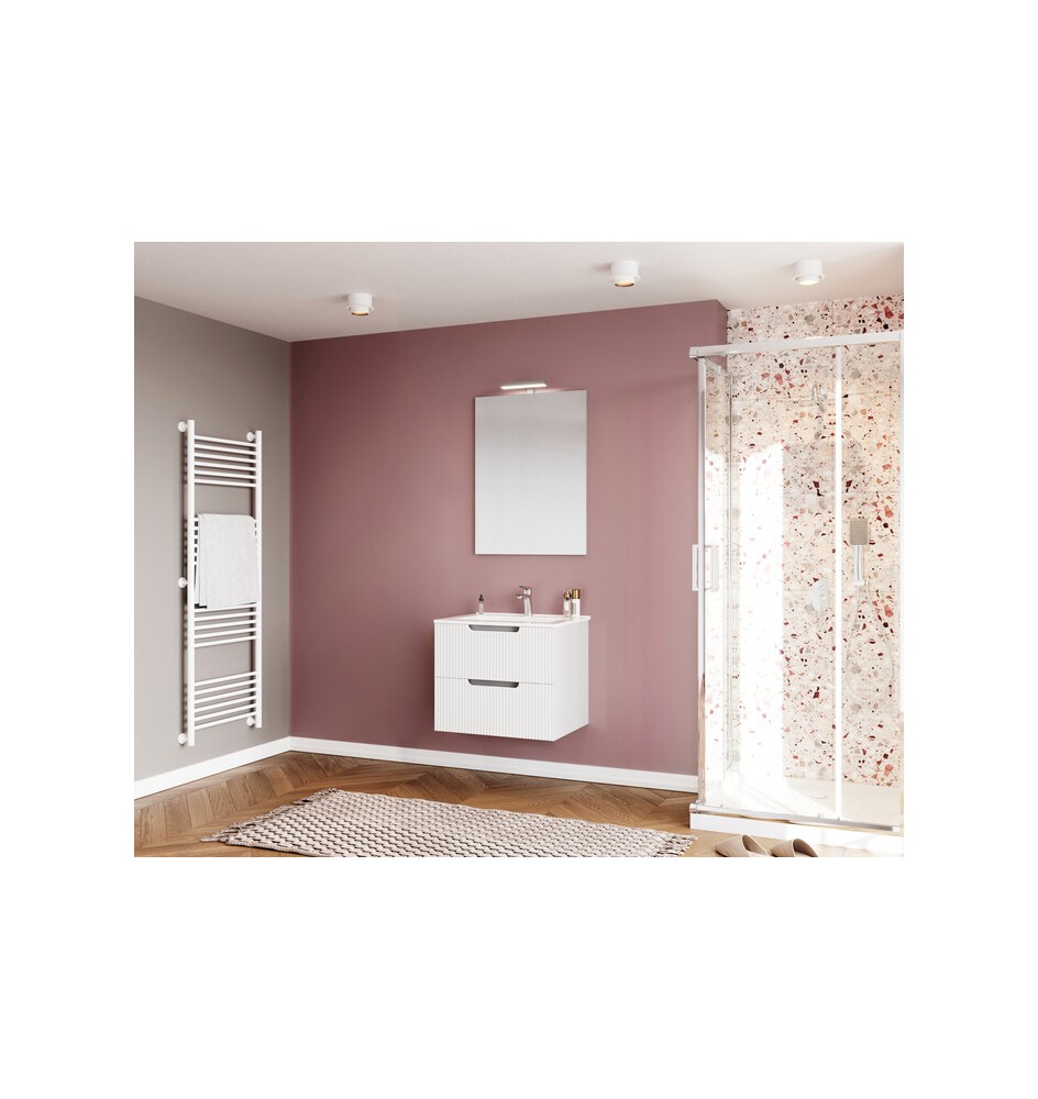 MOBILE BAGNO IBIZA 60 SOSPESO 2 CASSETTI BIANCO