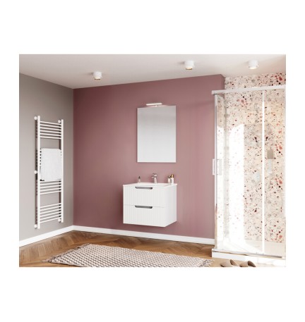 MOBILE BAGNO IBIZA 60 SOSPESO 2 CASSETTI BIANCO