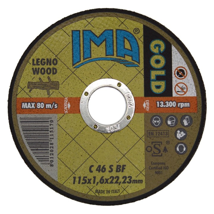 MOLA ABRASIVA PER LEGNO 'GOLD' ø 115 x 1,6