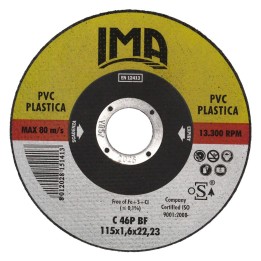 MOLA ABRASIVA PER PLASTICA/PVC 'GOLD' ø 115 x 1,6