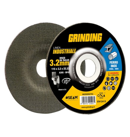 MOLA ABRASIVA PER FERRO 'GRINDING LINEA INDUSTRIALE' ø 115 x 3,2