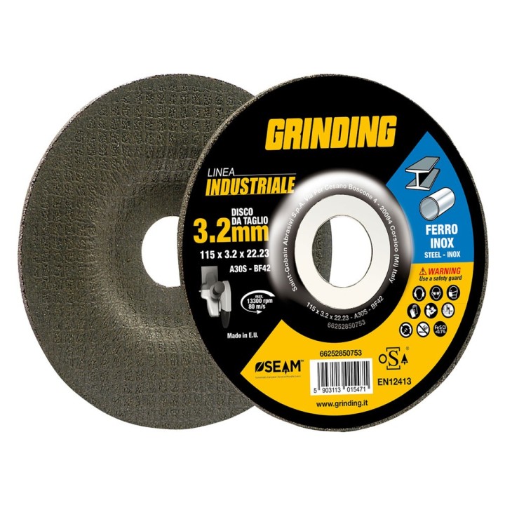 MOLA ABRASIVA PER FERRO 'GRINDING LINEA INDUSTRIALE' ø 115 x 3,2