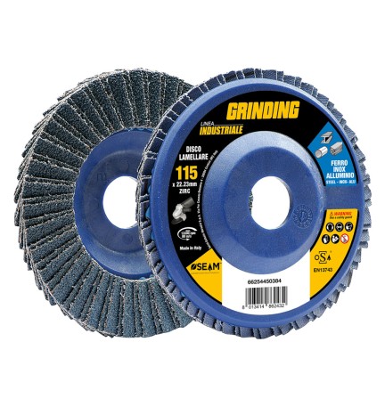 DISCO LAMELLARE PER ACCIAIO INOX 'GRINDING LINEA INDUSTRIALE' ø 115 gr. 60