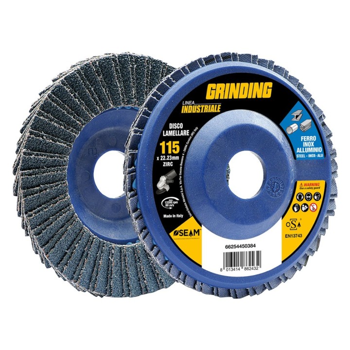 DISCO LAMELLARE PER ACCIAIO INOX 'GRINDING LINEA INDUSTRIALE' ø 115 gr. 80
