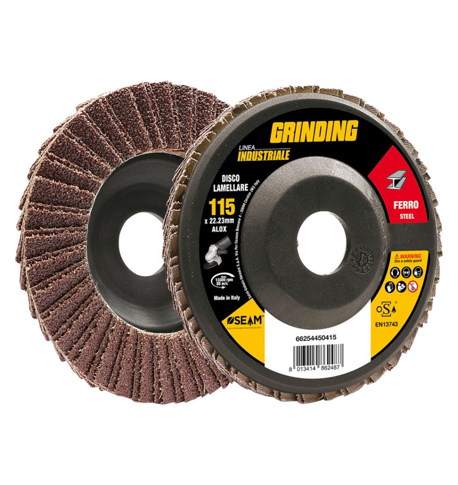 DISCO LAMELLARE PER FERRO 'GRINDING LINEA INDUSTRIALE' ø 115 gr. 60