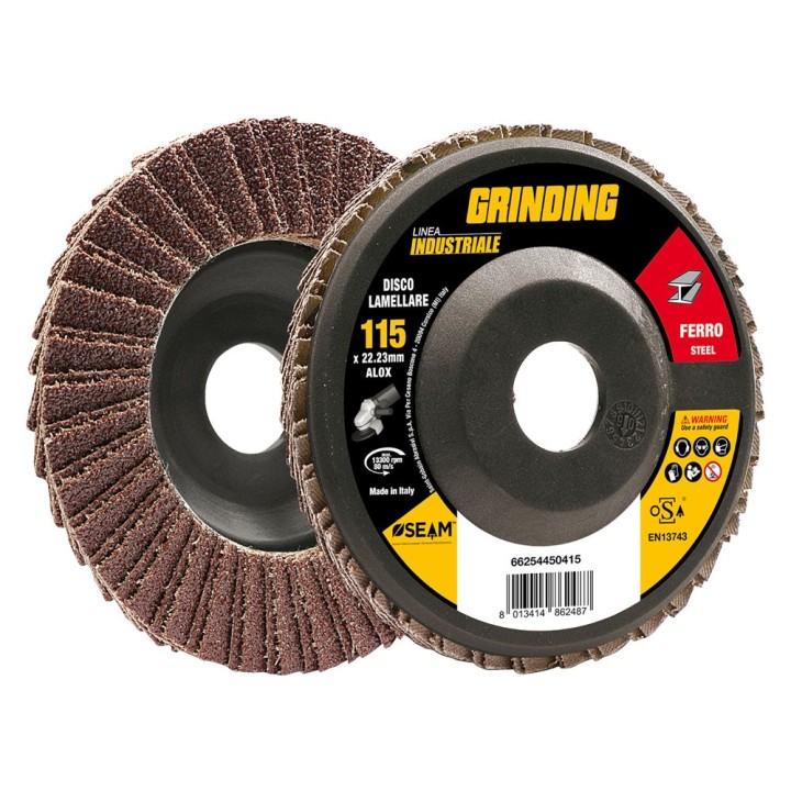 DISCO LAMELLARE PER FERRO 'GRINDING LINEA INDUSTRIALE' ø 115 gr. 120