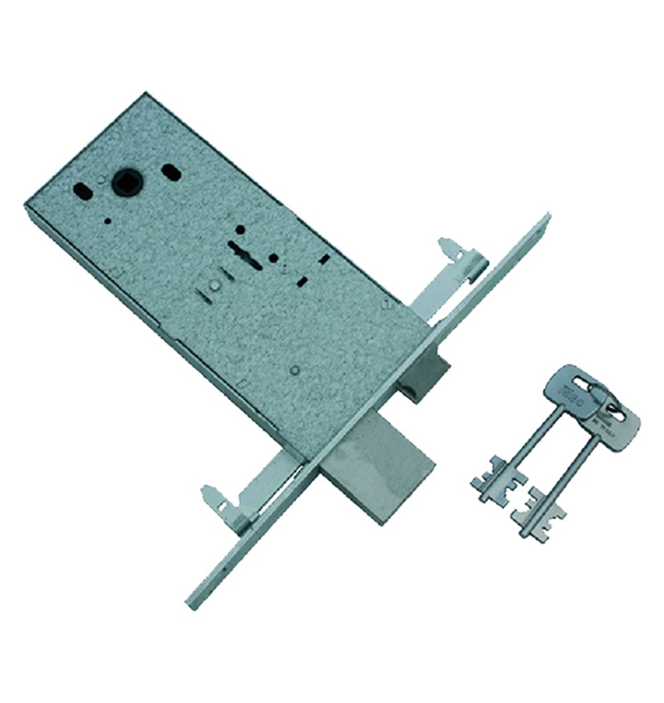 SERRATURA A DOPPIA MAPPA DA INFILARE ART. 983 E 90 - frontale inox