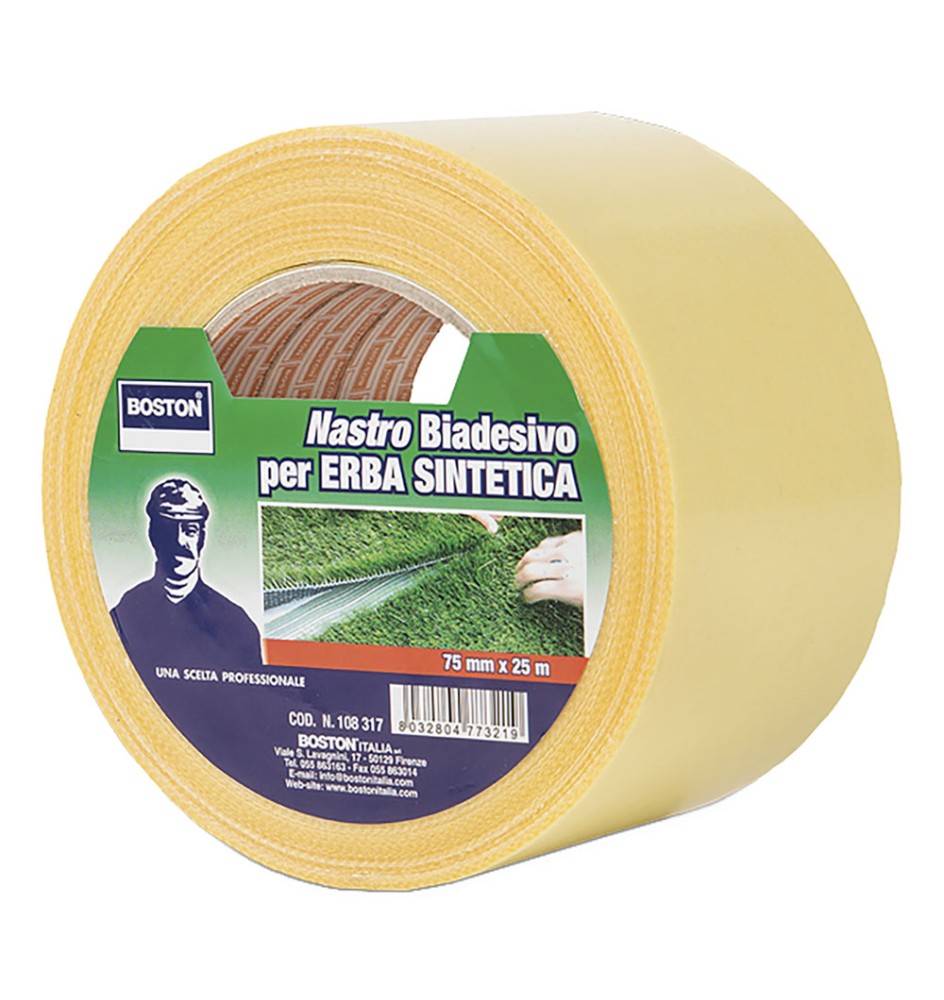 NASTRO BIADESIVO PER PRATO SINTETICO mm 75 x mt 25