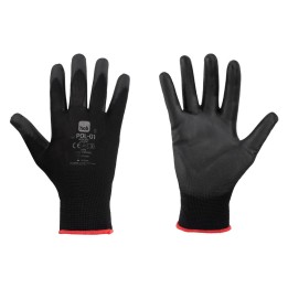 GUANTI POLIESTERE/POLIURETANO 'SPECIAL HOB POL-01' Tg. 8 - colore nero