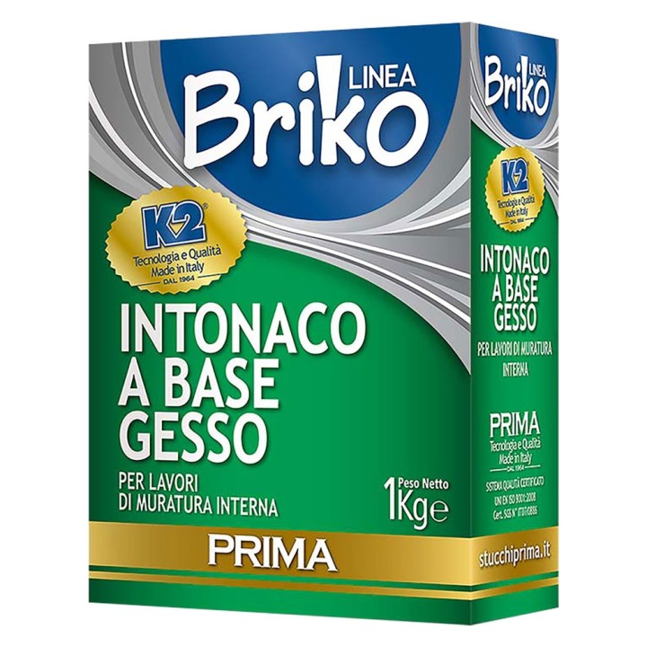 INTONACO BASE GESSO 'BRIKO K2' Kg. 1 - in scatola