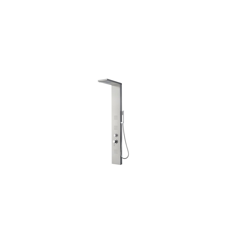 PANNELLO DOCCIA MULTIFUNZIONE MOD. RODI Acciaio inox luc. Con Led