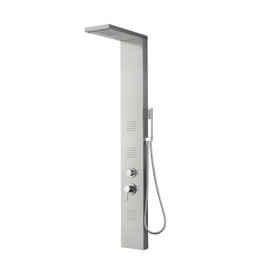 PANNELLO DOCCIA MULTIFUNZIONE MOD. RODI Acciaio inox luc. Senza Led