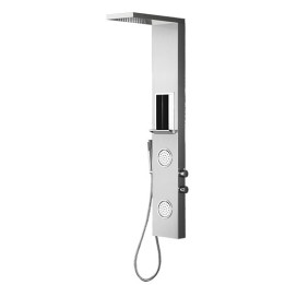 PANNELLO DOCCIA MULTIFUNZIONE MOD. ZANTE Acciaio inox spazzolato