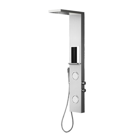 PANNELLO DOCCIA MULTIFUNZIONE MOD. ZANTE Acciaio inox spazzolato