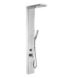 PARETE ATTREZZATA MULTIFUNZIONE MOD. BROADWAY Acciaio inox lucidato