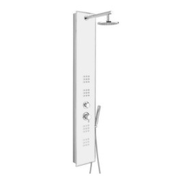 PANNELLO DOCCIA IDROTERAPICA MULTIFUNZIONE MOD. CRYSTAL Bianco