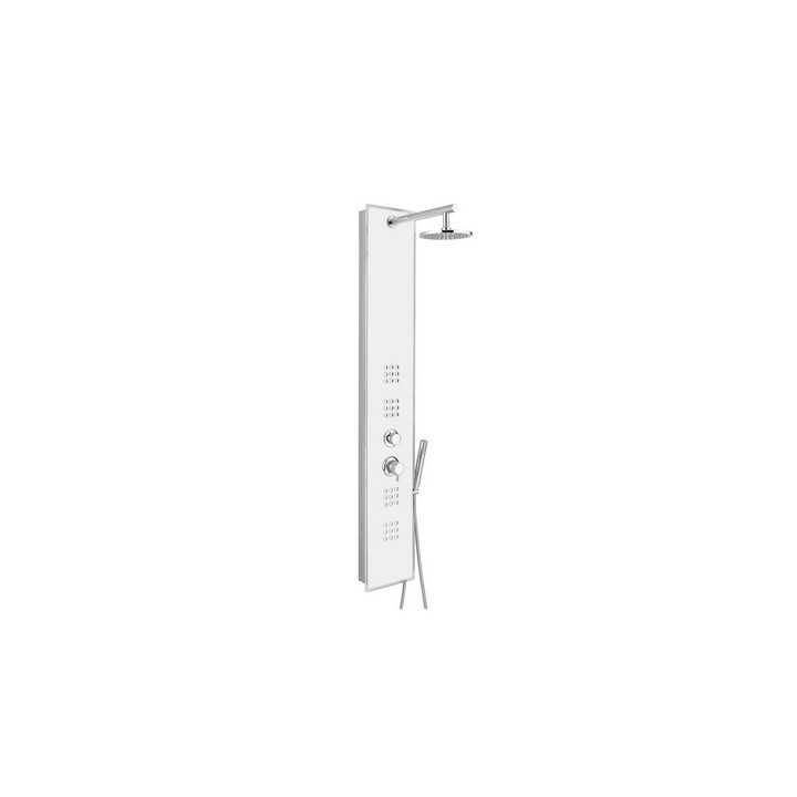 PANNELLO DOCCIA IDROTERAPICA MULTIFUNZIONE MOD. CRYSTAL Bianco