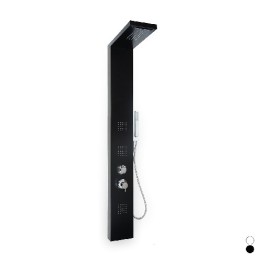 PANNELLO DOCCIA MULTIFUNZIONE MOD. MANHATTAN ALLUMINIO Nero