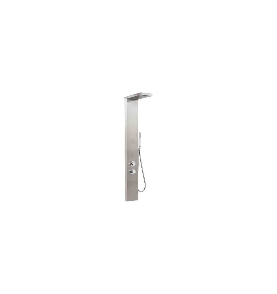 PARETE ATTREZZATA MOD. MANHATTAN PLUS CON MISCELATORE TERMOSTATICO Cromo satinato