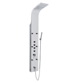 PARETE ATTREZZATA MULTIFUNZIONE MOD. NIAGARA INOX LUCIDO Acciaio inox lucidato