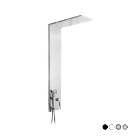 PARETE ATTREZZATA MULTIFUNZIONE MOD. TREND Inox Lucido