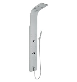 PARETE ATTREZZATA MULTIFUNZIONE MOD. VITTORIA CON LED Acciaio inox lucidato