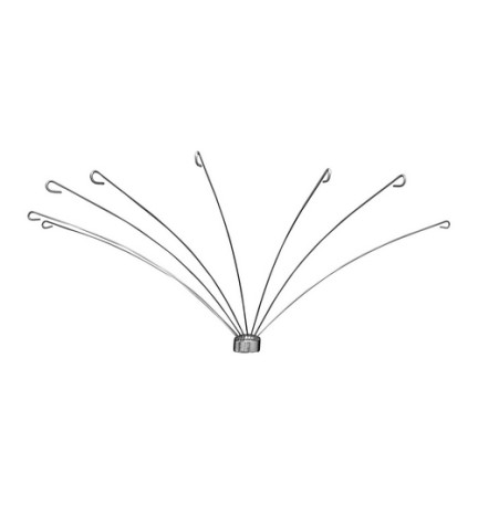 SUPPORTO CIRCOLARE PER TENDA DOCCIA 180 ° - Aste L. 76 cm
