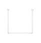 BASTONE PER TENDA DOCCIA DOCCIA 3 LATI IN ALLUMINIO BIANCO Bianco 80x80x80 cm