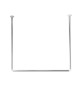 BASTONE PER TENDA DOCCIA 3 LATI IN ACCIAIO INOX Acciaio Inox 80x80x80 cm