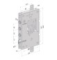 SERRATURA DA APPLICARE TRIPLICE PER PORTE BLINDATE SENZA NUCLEO '250' interasse pistoni 37 mm - SX