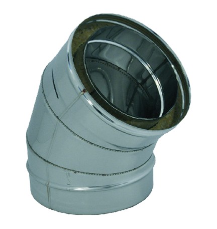 GOMITO DOPPIA PARETE A 45° ø cm 13/18