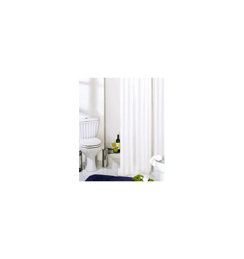 TENDA PER DOCCIA 2 LATI IN TESSUTO CM.180 X 200 Mod. BIANCO -