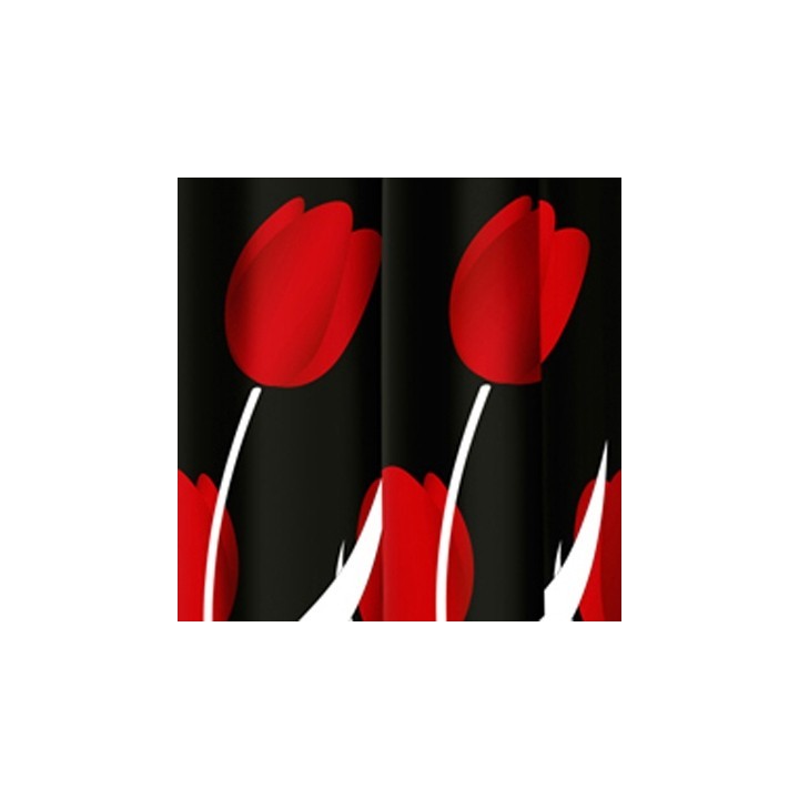 TENDA PER DOCCIA 2 LATI IN TESSUTO CM. 180 X 200 Mod. Tulipano Rosso -