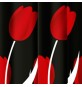 TENDA PER DOCCIA 2 LATI IN TESSUTO CM. 180 X 200 Mod. Tulipano Rosso -