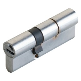 CILINDRO PROFILATO DOPPIO SERIE 'K2' mm 25+10+35  70 (30+40) cromo satinato