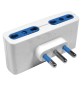ADATTATORE QUADRUPLO art.CE49B - spina 2P + T 16A (scatola appendibile)