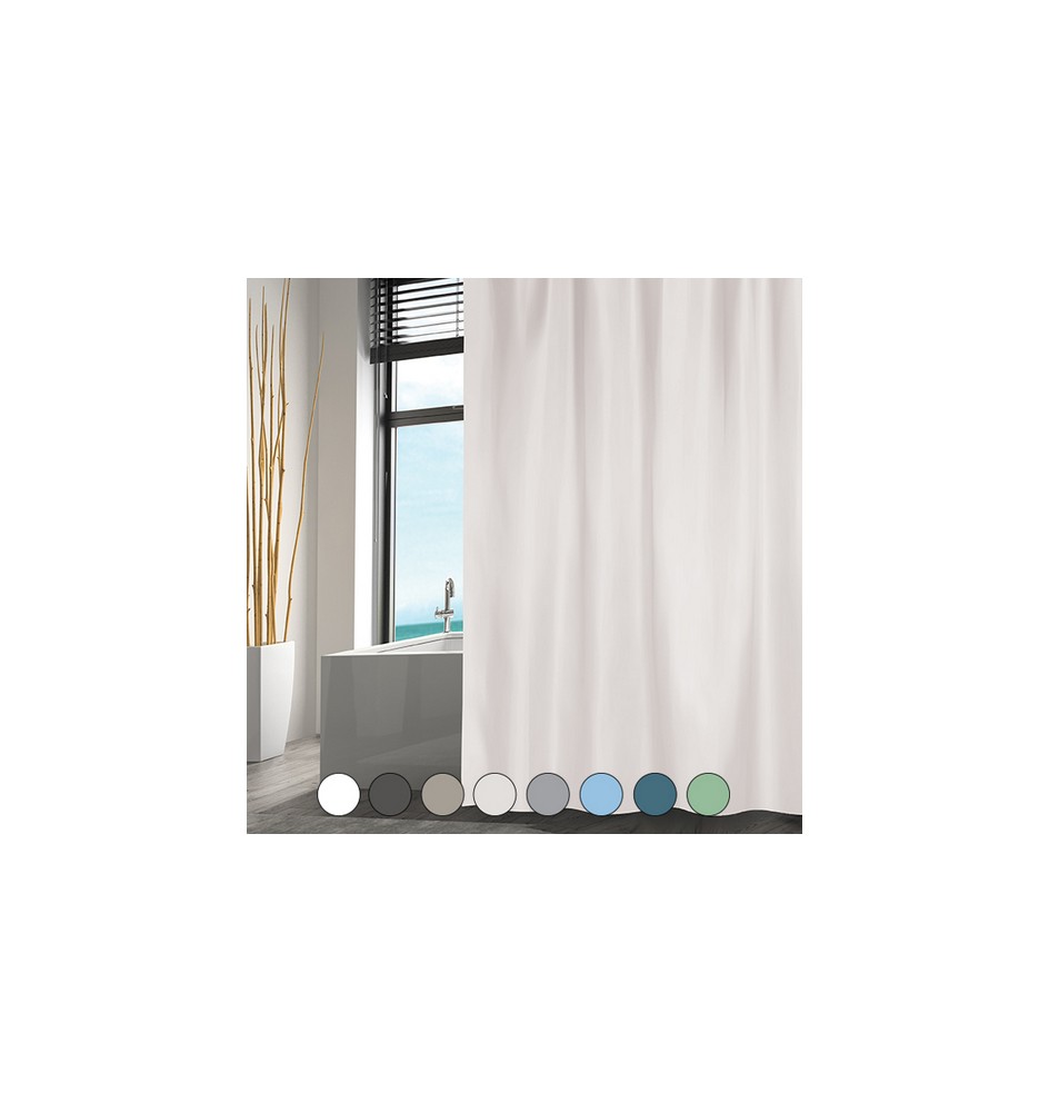 TENDA DOCCIA TESSUTO POLIESTERE cm 180x200 Grigio scuro