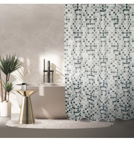 TENDA PER DOCCIA IN TESSUTO POLIESTERE BRUNSWICK cm 180x200